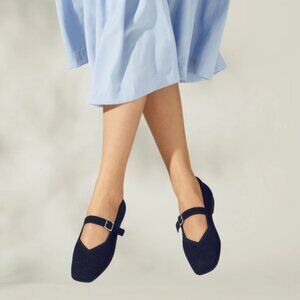 VIVAIA Square Toe Mary-Jane (Margot Mary-Jane) Navy 38.5 / US 8